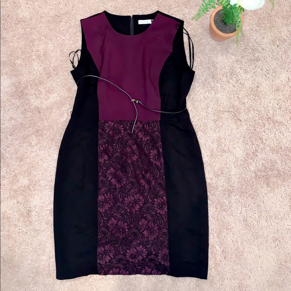 CALVIN KLEIN BLACK SEXY DRESS WITH LACE